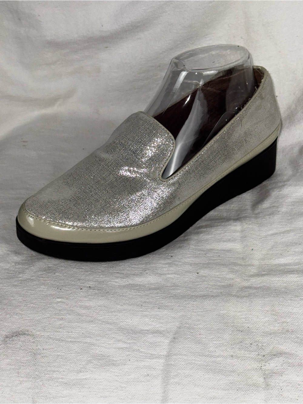 Donald J Pliner VERVE-60 Silver Metallic Shoes Womens 7.5M